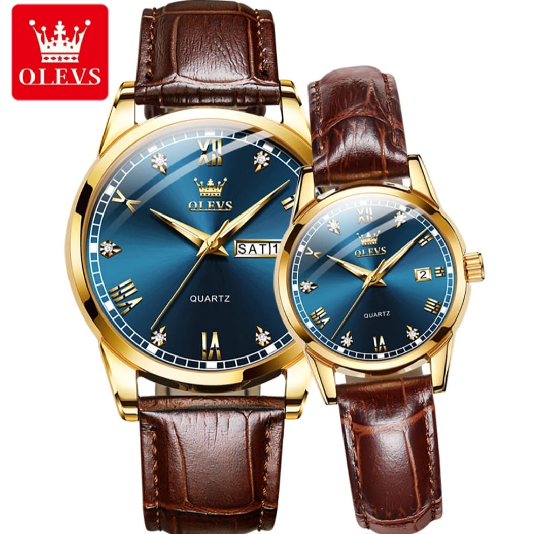 WhatsApp Image 2026-01-19 at 12.28.03 pure leather strap couple watches - Image 1
