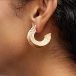 unique stripped hoop earings