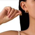 triangle shaped stud earings